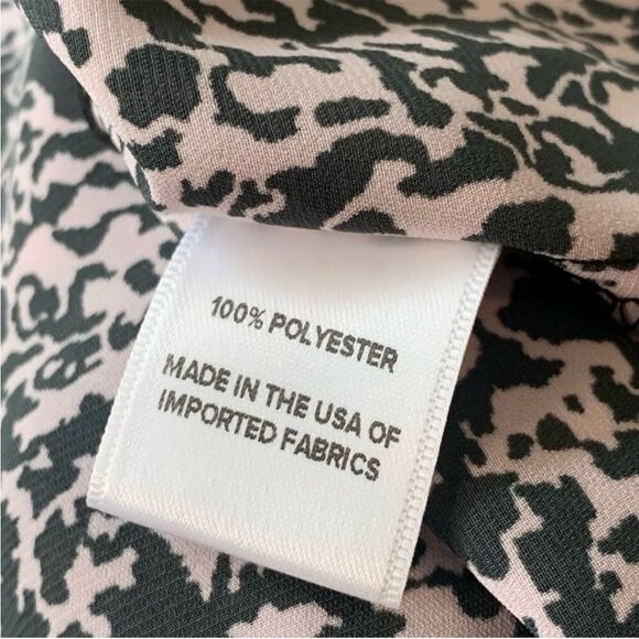 Allison Joy Evereve Mock Neck Blouse Pink Gray Size xs Long Sleeve - Picture 12 of 14